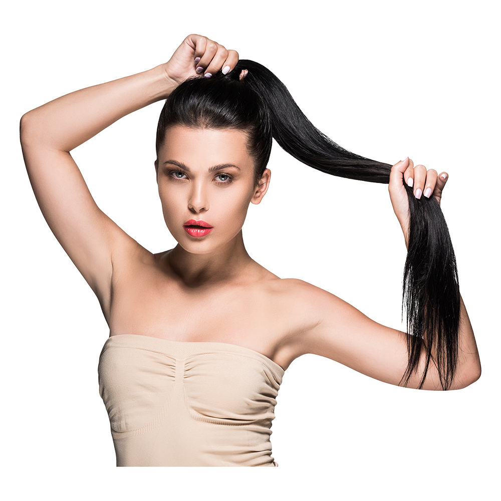 Ponytail Virgin Haar  gewellt 100g