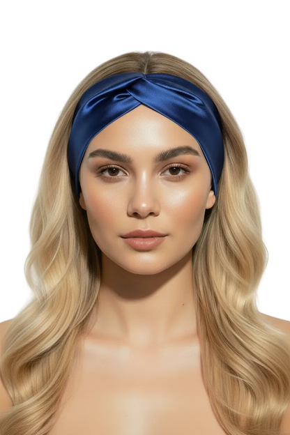 Blue Silk Hair Band