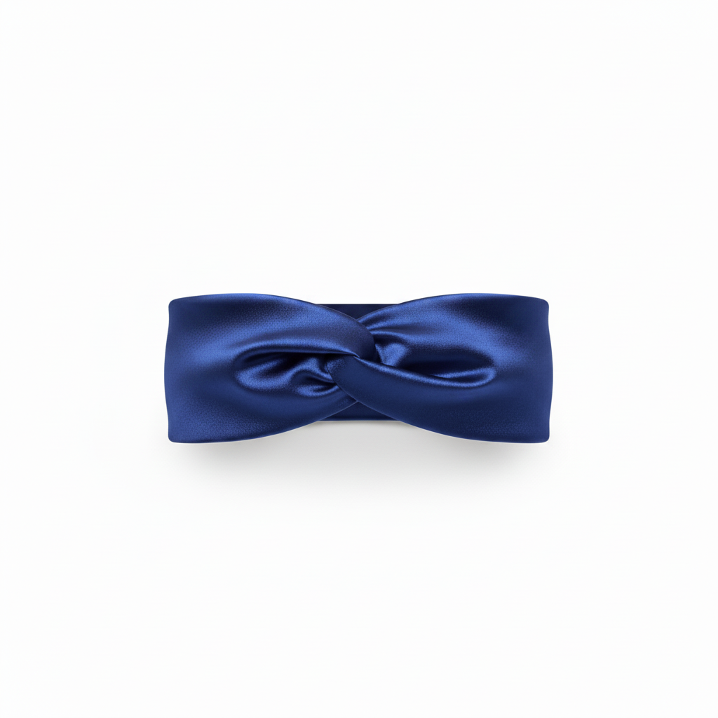 Blue Silk Wide Bandeau