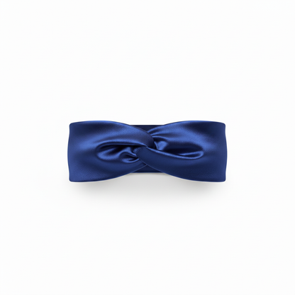 Blue Silk Wide Bandeau