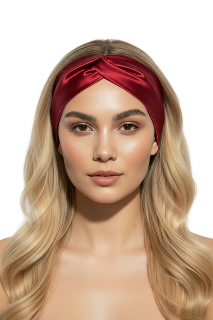 Red Silk Band - Blonde Model