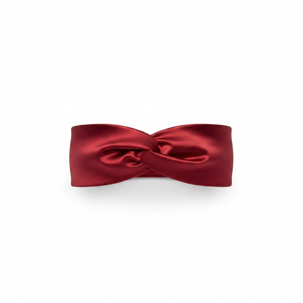 Red Silk Wide Bandeau